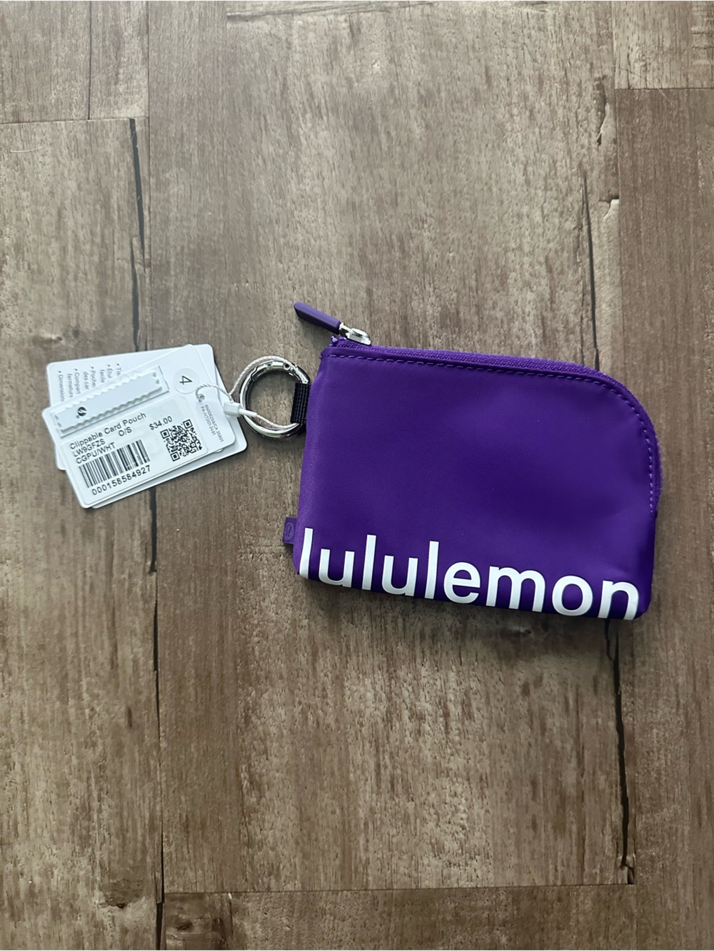Lululemon Card Pouch (college purple) - NWT
